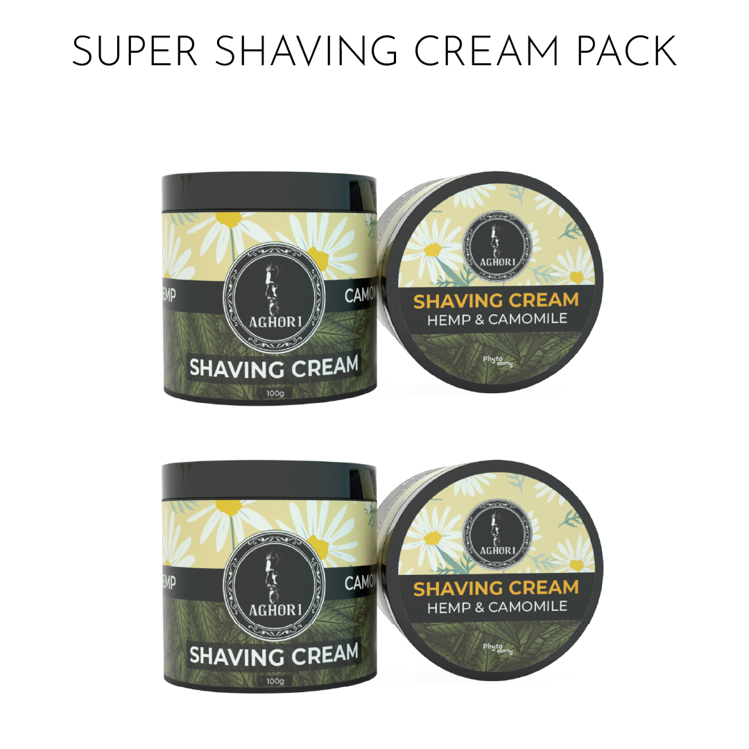 Pack of Two Hemp and Camomile Foamless Shaving Cream (Jar)